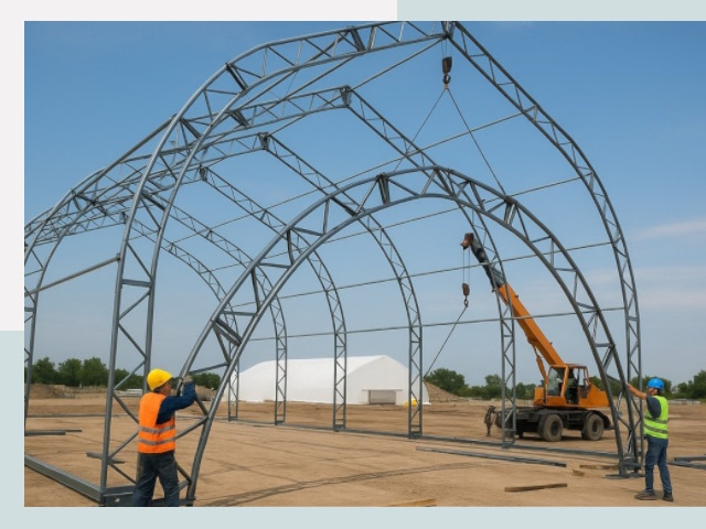 Монтаж ангаров в Костроме от 613 руб. - Надежно и быстро